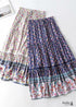 Boho Skirts in Floral Rosa Violet For Women